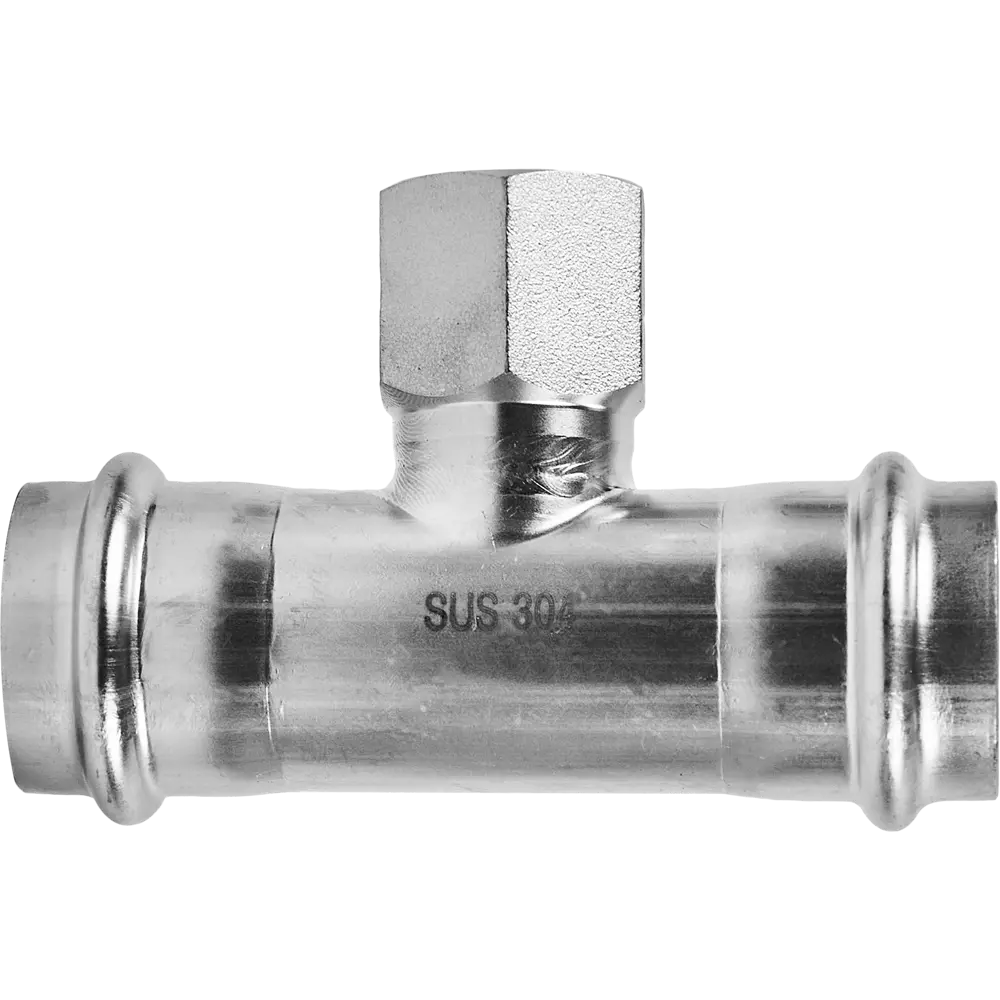 Тройник переходной Rommer 1/2"x28 мм ВПр-ВР нержавеющая сталь 88011340 STLM-2042462  - Вид №2