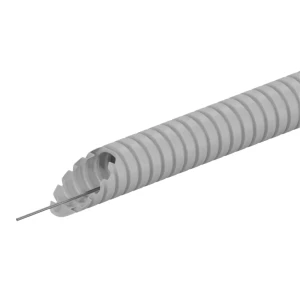 Труба гофрированная Lexman ПВХ D32 мм 25 м легкая с зондом цвет серый 88209232 STLM-2079258