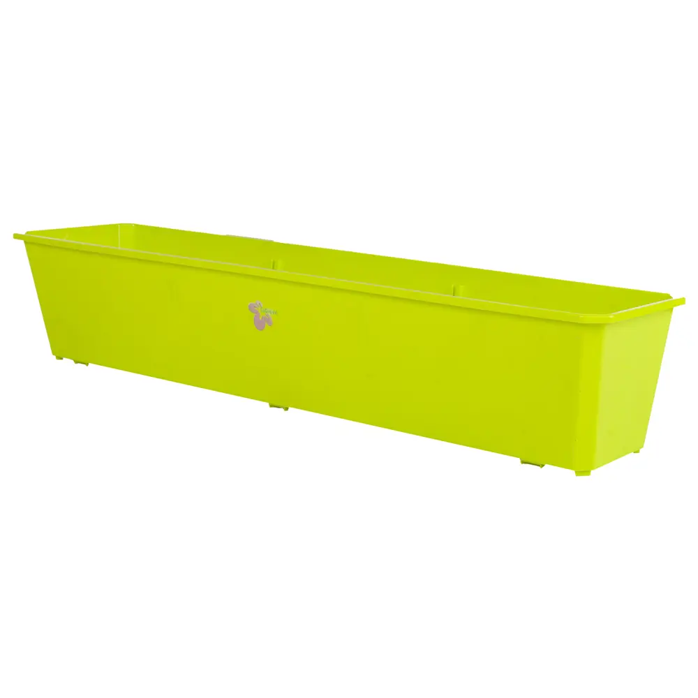 Ящик балконный 80х17х15 см, 12.5 л, пластик, Зеленый INGREEN STLM-2019568