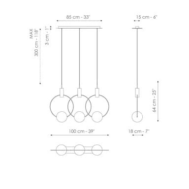 Подвесной светильник из дутого стекла BONALDO KESHI ARCH-00085145 - Вид №7