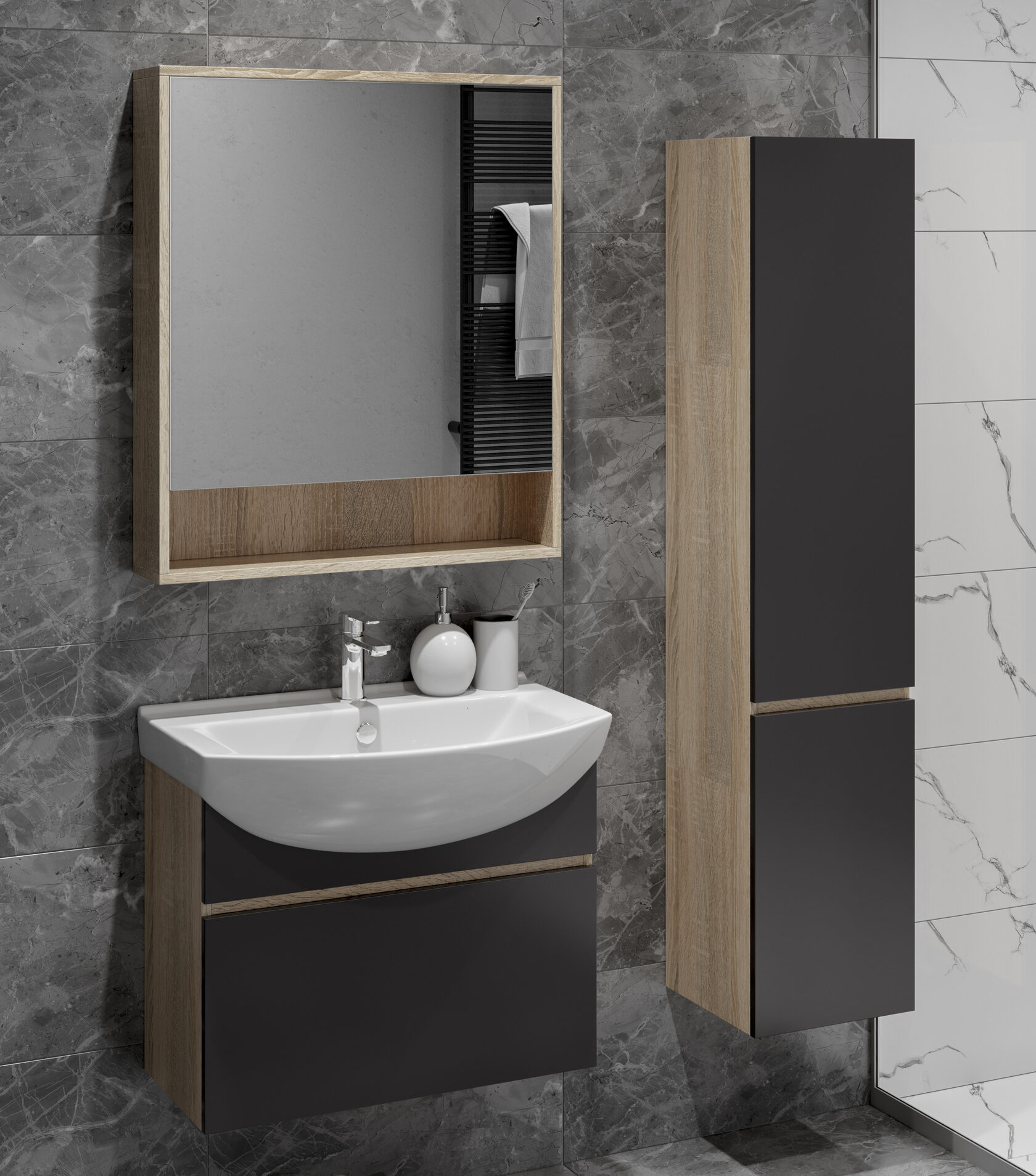 Зеркало BEST 65-20 дуб кельтик SANITA LUXE BSTSLMR65229W1 - Вид №6