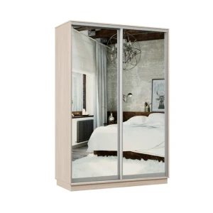 91887264 Шкаф-купе Би-Мебель 220x150x45 см 3 полки ЛДСП цвет бежевый STLM-1424006