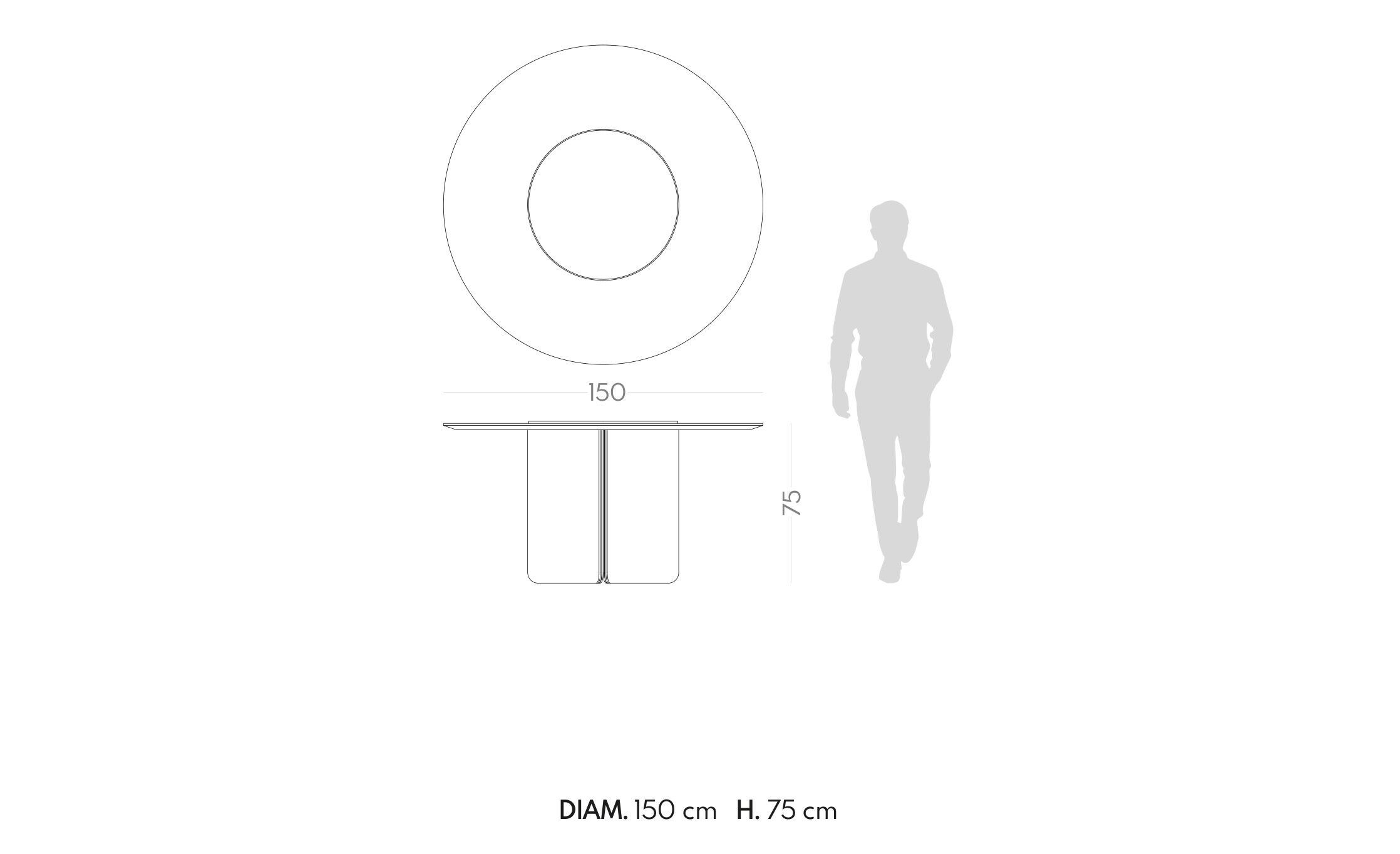 Круглый обеденный стол PRADDY Natur ARCH-00149956 - Вид №6