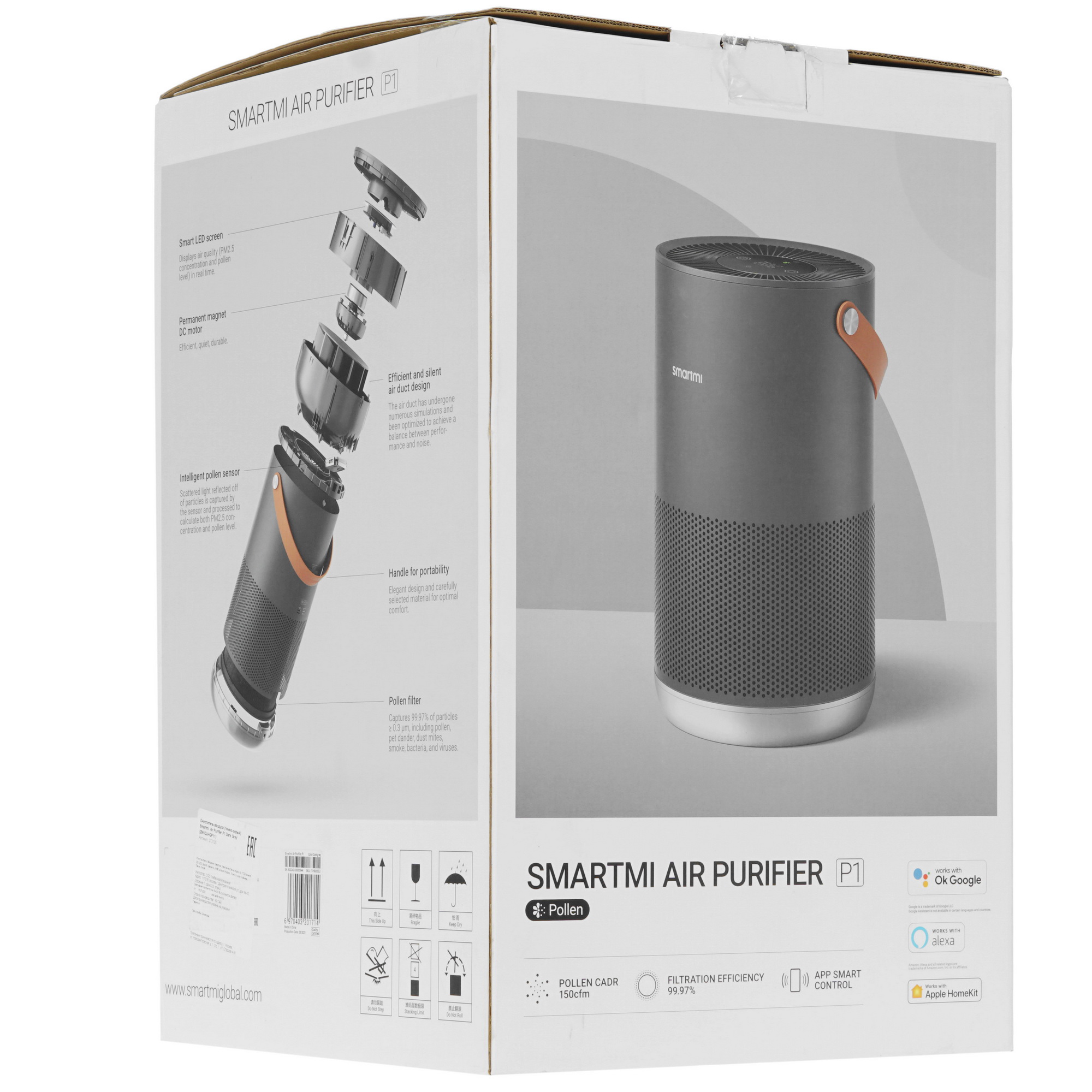 5335995 Очиститель воздуха Smartmi Air Purifier P1 ZMKQJHQP11 серый STDN-0139344 - Вид №6