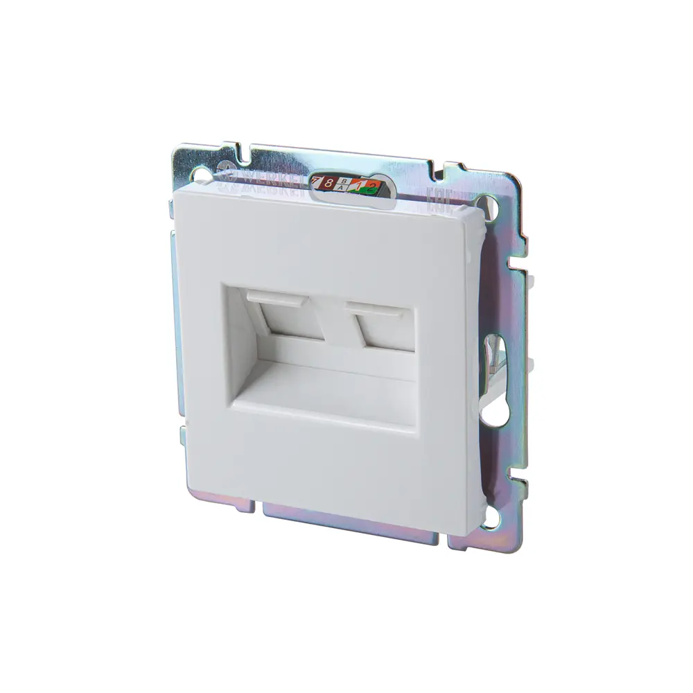 Розетка компьютерная двойная встраиваемая Werkel RJ45 цвет белый Встраиваемые механизмы STLM-2044698 - Вид №1