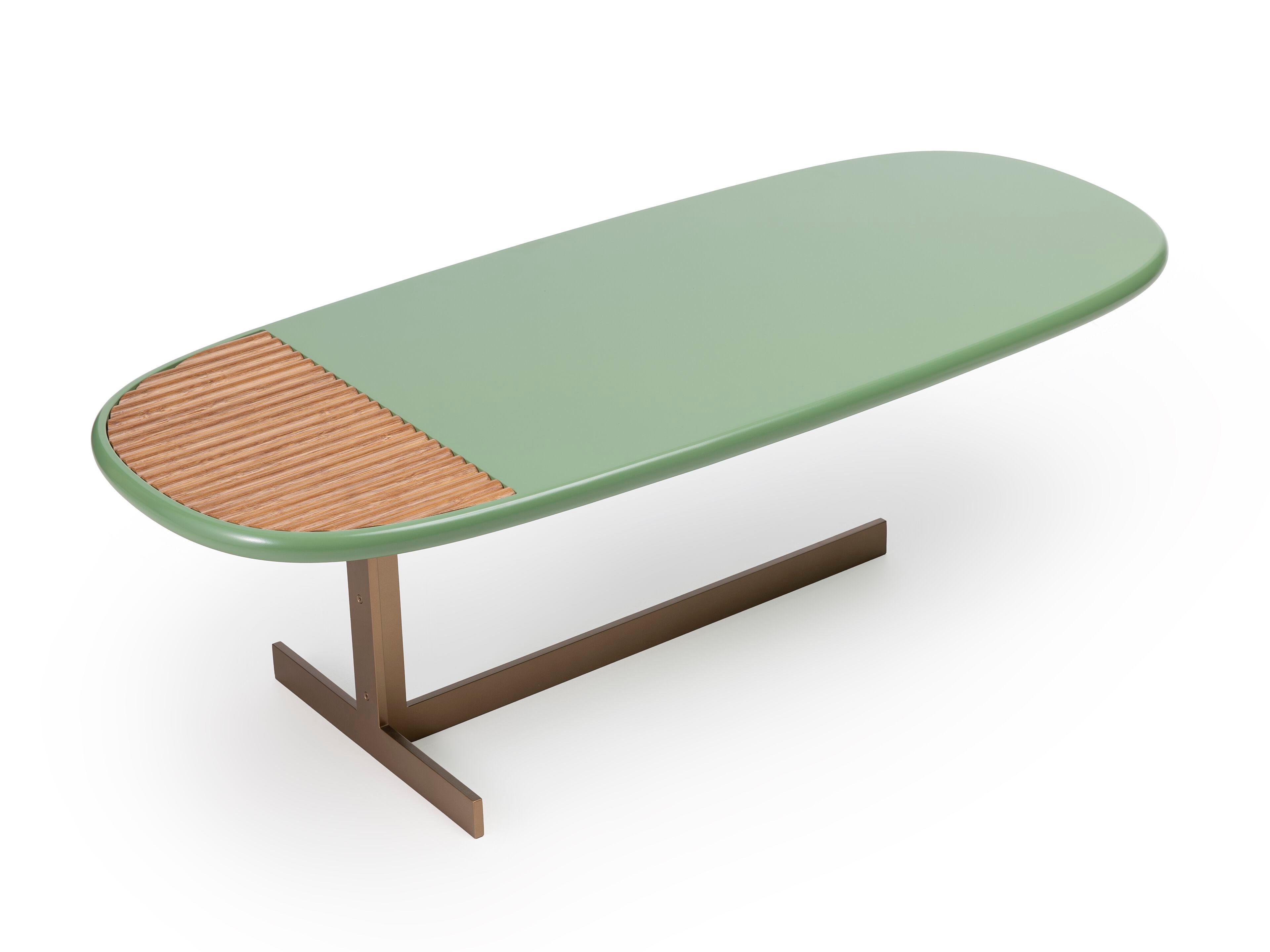 Низкий деревянный журнальный столик Bottega Intreccio NATURAE ARCH-00050722 - Вид №1