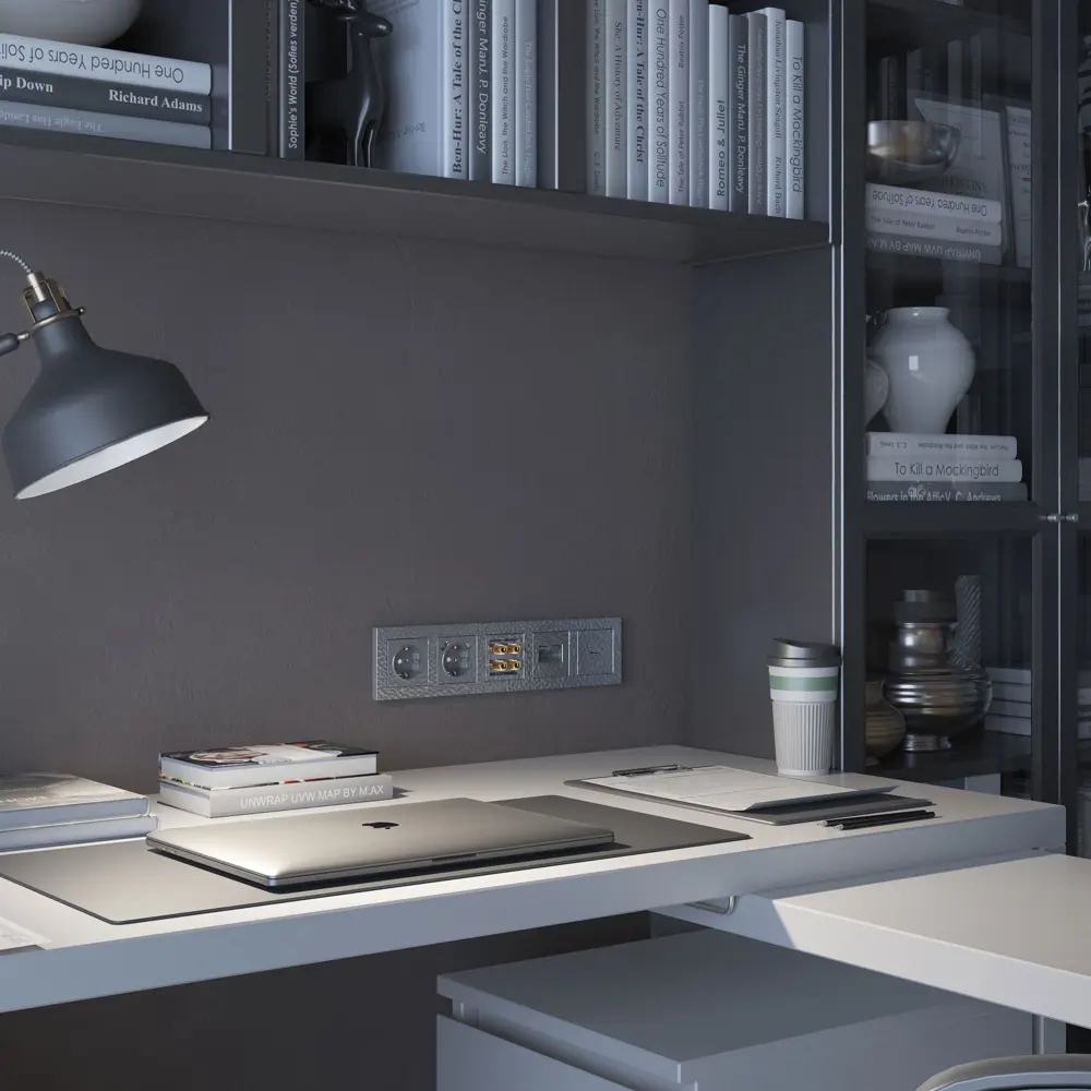 Акустическая розетка встраиваемая Werkel Hammer без заземления цвет серебряный STLM-2178384 - Вид №3