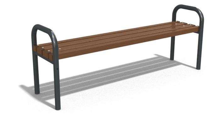 ENCHO ENCHEV - ETE Скамья из дерева и металла без спинки  97  - Вид №1