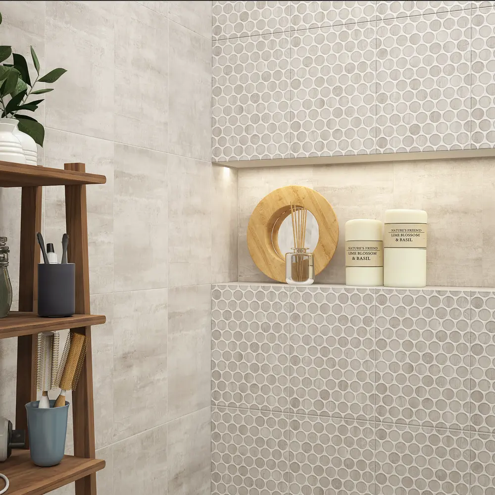 Плитка настенная Керамин Вайоминг 7 40x27.5 см 1.65 м² цвет светло-серый STLM-2160618 - Вид №4