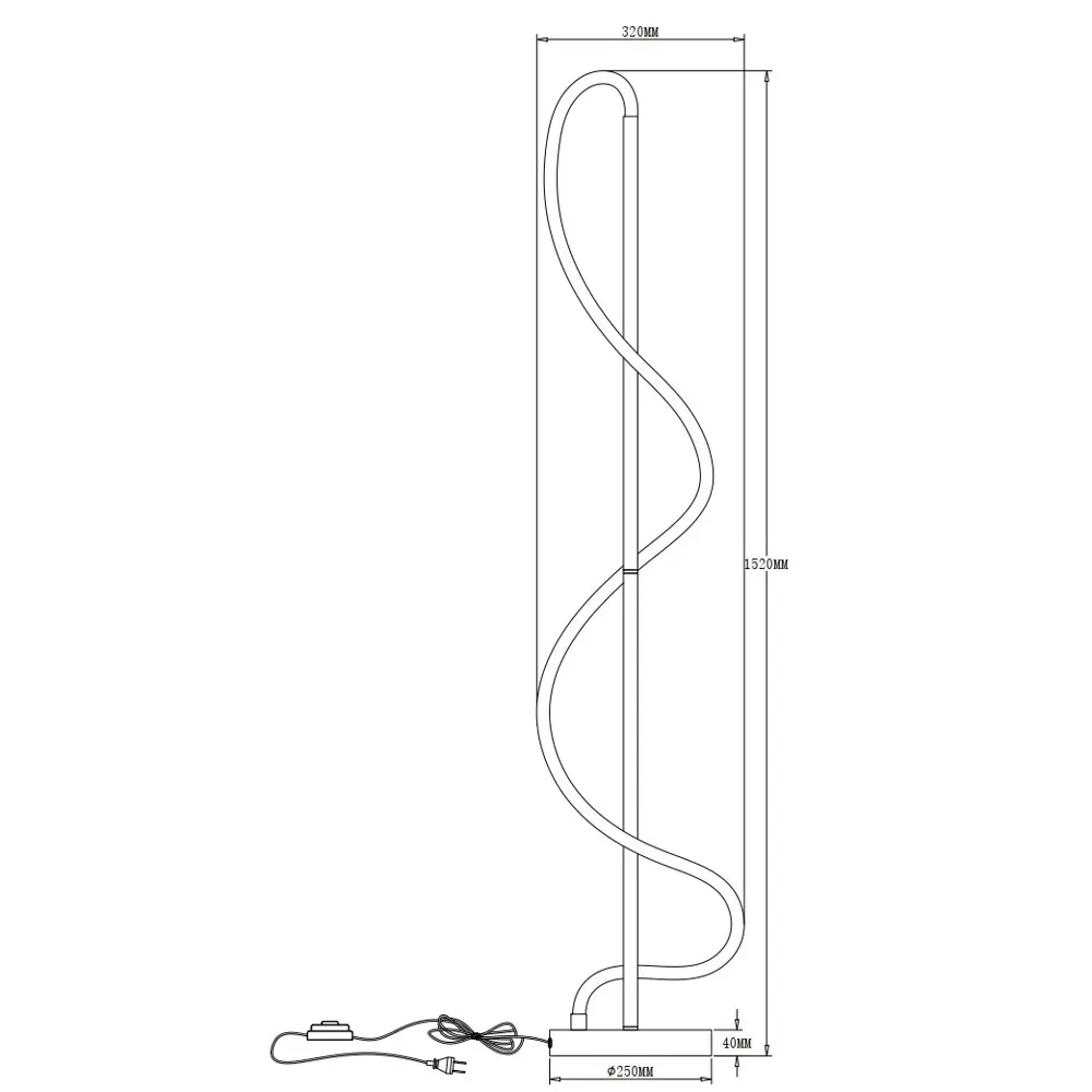 Дизайнерский светодиодный торшер Santreyd FR6059FL-L60BS с регулируемой подсветкой 89336003 STLM-0925890 - Вид №10