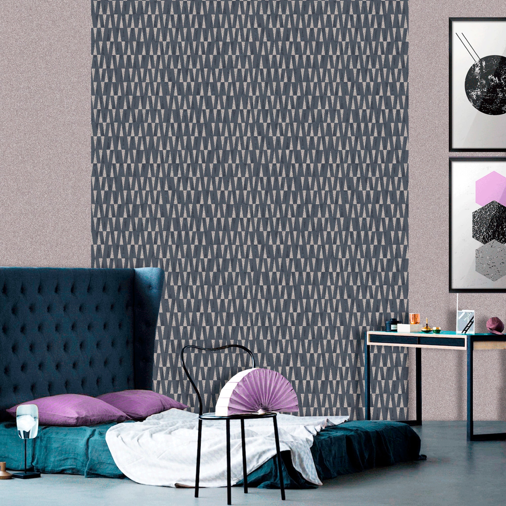 83211537 Обои флизелиновые Erismann чёрные 1.06 м 12038-15 Carat Santreyd - Вид №3