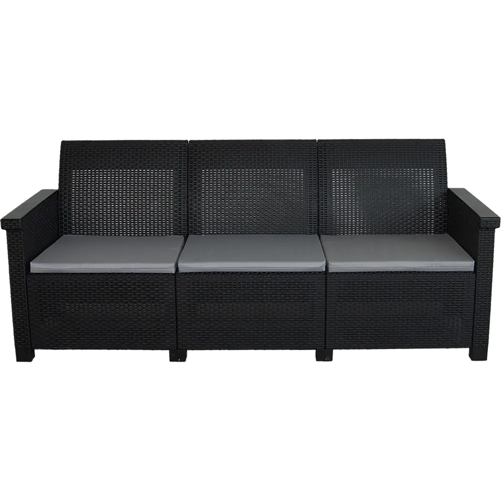 Диван садовый Basegi 69.5x189.5x79 см полипропилен темно-серый Santreyd STLM-2001555