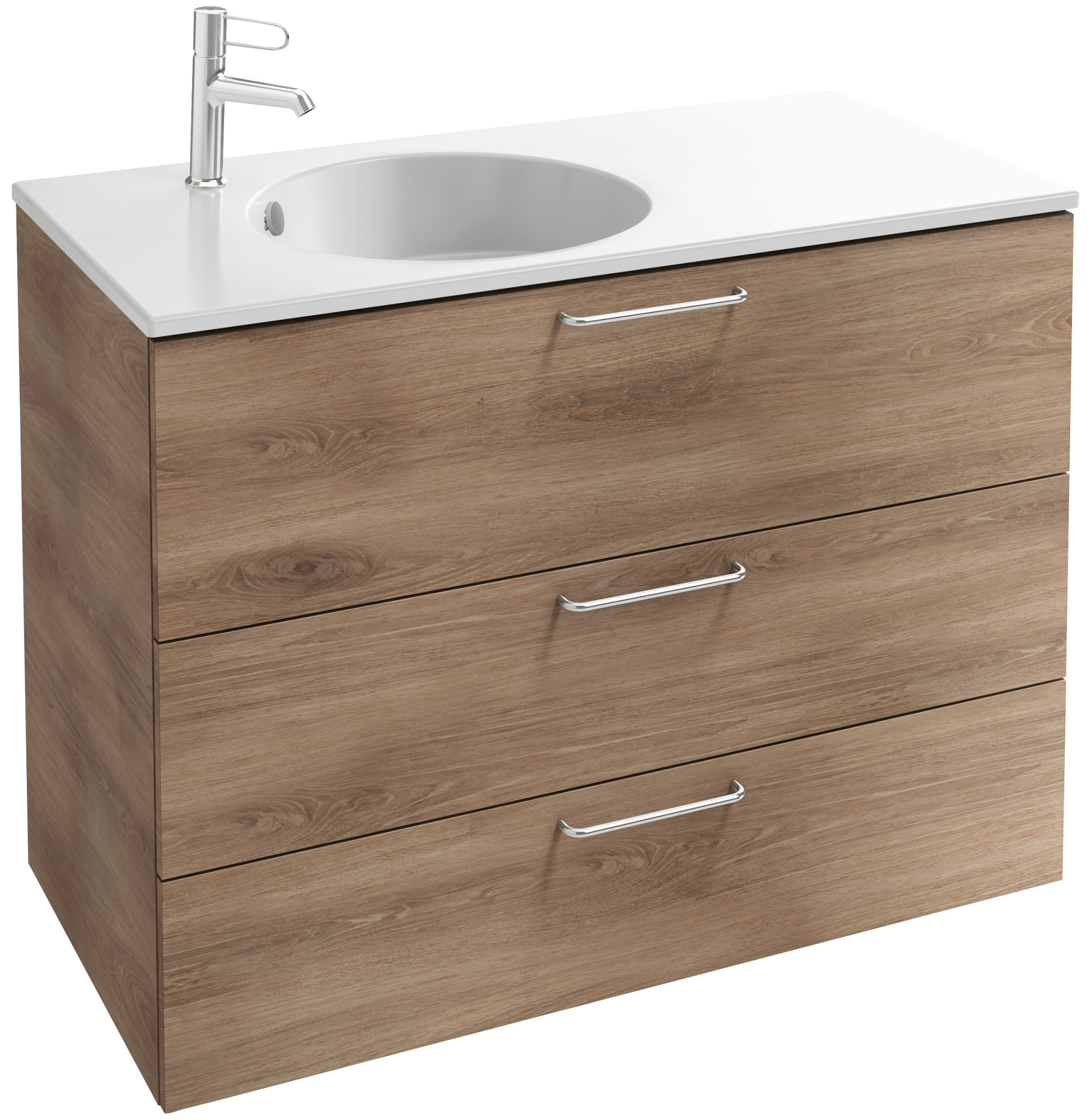 EB2534-R5-N14 Тумба под столешницу 100 см, 3 ящика, хромированная ручка JACOB DELAFON ODÉON RIVE GAUCHE ODEON RIVE GAUCHE