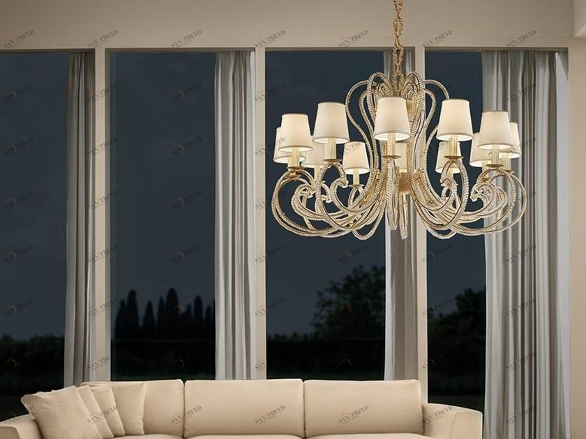 Masiero Металлическая люстра с кристаллами Cristalis sun-id-1508417