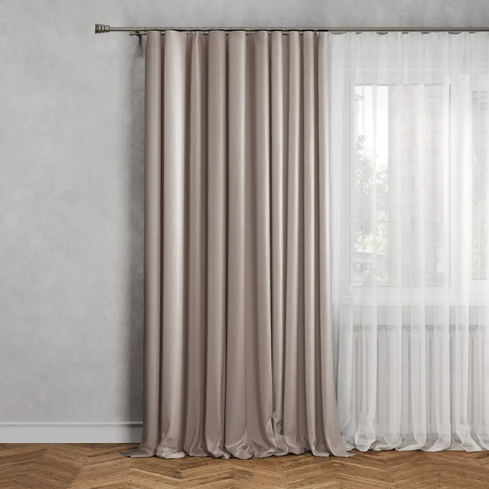 СТОЛИЦА ТЕКСТИЛЯ Monaco - Штора блэкаут на ленте 200x300 см, шоколад 88039131