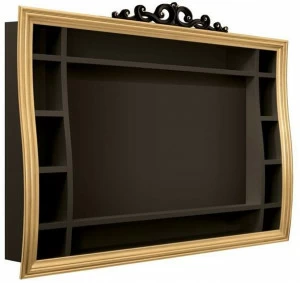 Carpanese Home Подвесной деревянный шкаф под ТВ с книжным шкафом Heritage 5041