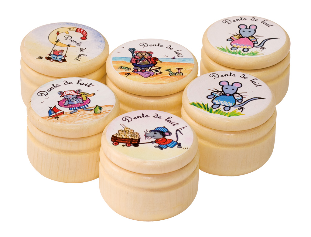 750044 Баночка для молочного зуба с изображением мира щеток Buerstenwelt 