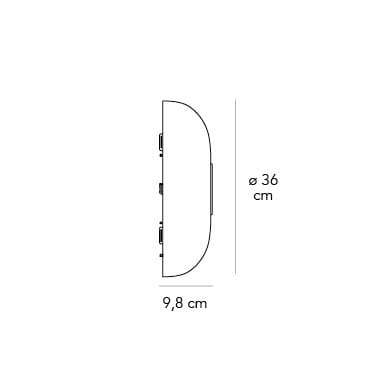 Светодиодный настенный светильник из опалового стекла FontanaArte Tropico ARCH-00119605 - Вид №19