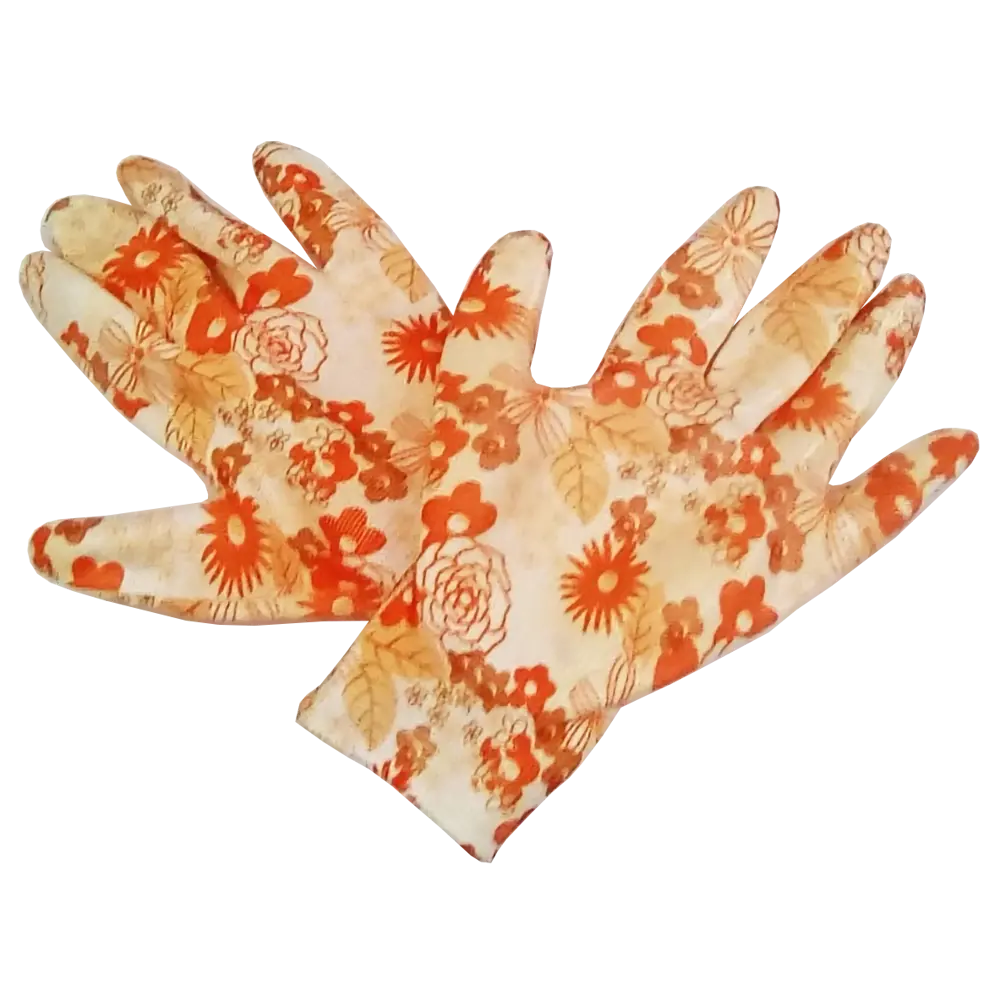 Садовые перчатки GARDEN FLOWERS с нитриловым покрытием для комфортной работы 82842742 STLM-0036954