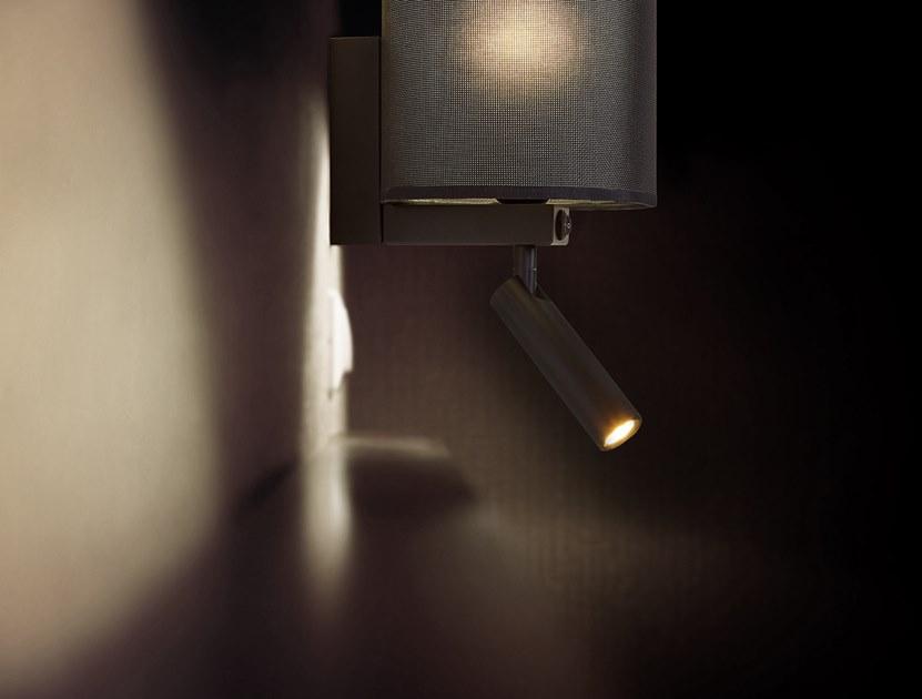 luxcambra Настенный светильник из металла и ткани с лампой для чтения  Oita_led_screen_2421  - Вид №5