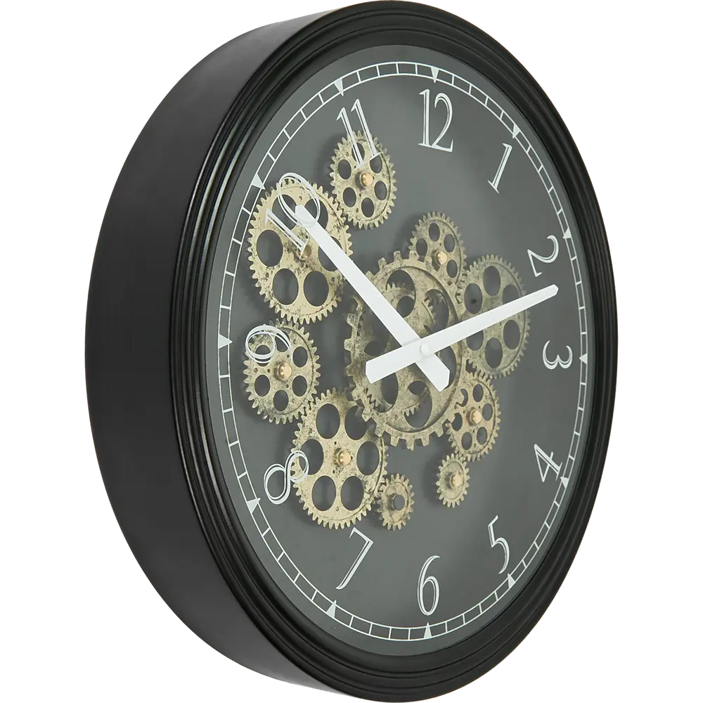 Настенные часы Dream River Шестеренки - индустриальный стиль в черном металле 88909875 Осень STLM-0834293 - Вид №2