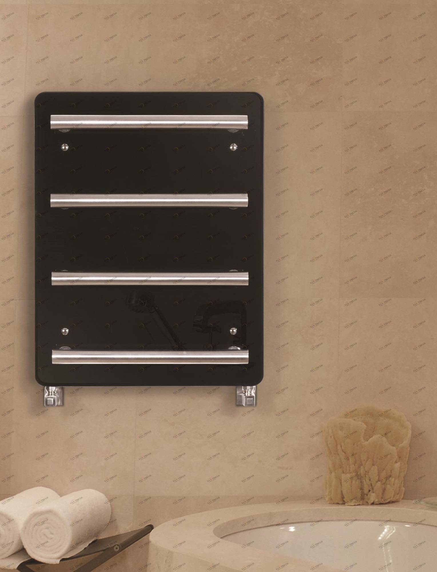 Полотенцесушитель Hammam FALCON Glass  комбинированный; электрический или водяной Стекло 