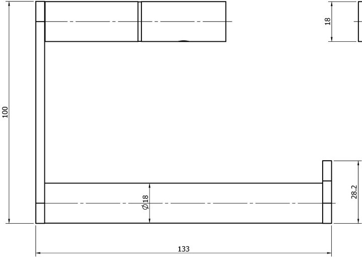 28043A Бумагодержатель подвесной цвет хром LANGBERGER Accessories - Вид №2
