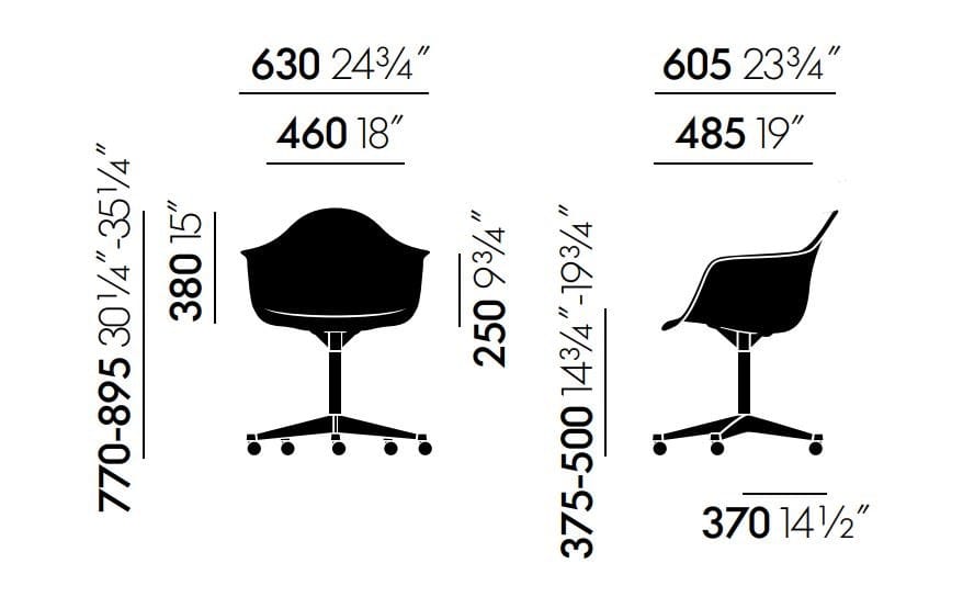 Вращающееся офисное кресло из полипропилена VITRA Eames Plastic Chair ARCH-00078068 - Вид №5