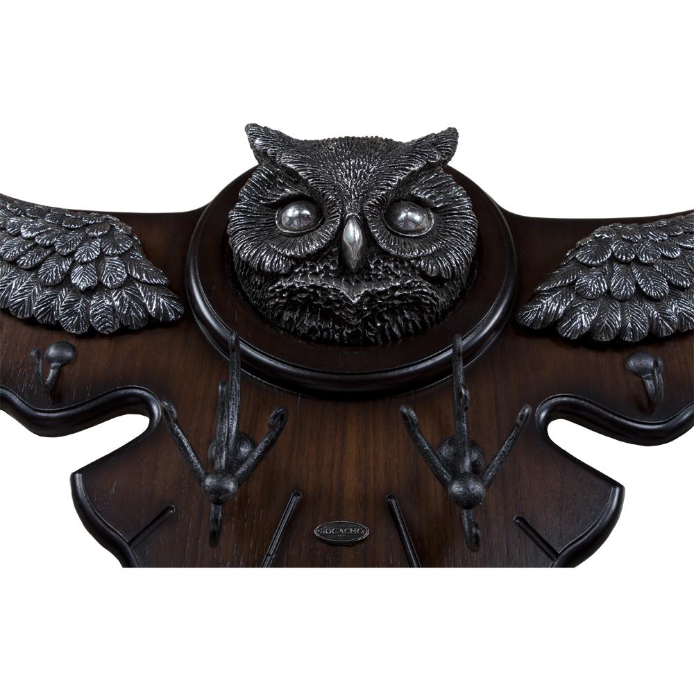 11507 Вешалка настенная Bubo Орех Оберджин Античное Серебро BOGACHO 4627138184721 - Вид №4