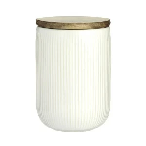 Банка с крышкой 15 см белая Linear MASON CASH  00-3871207 Белый