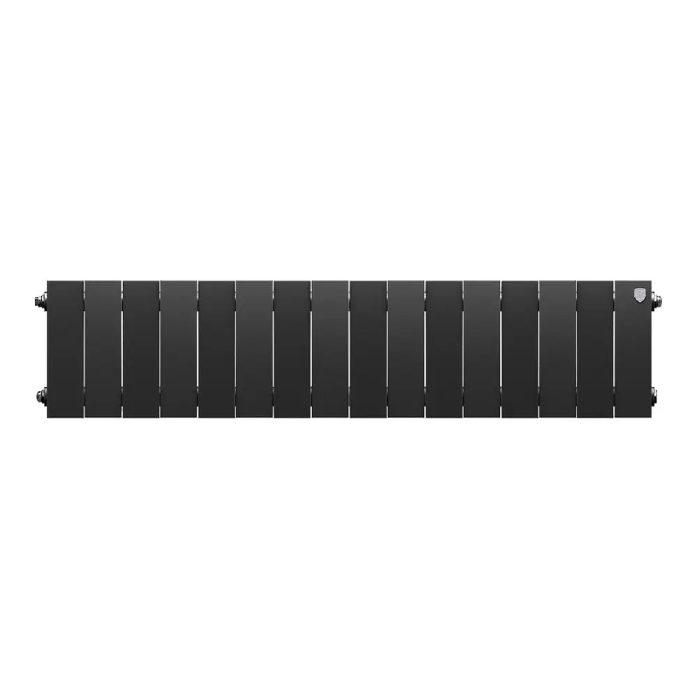 Радиатор секционный Royal Thermo Pianoforte 200/100 16 секций боковое подключение биметалл черный STLM-2072698 - Вид №1