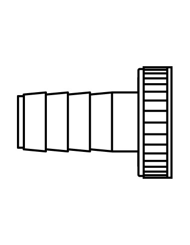 395000 001 00  Розетка для стиральной машины, с коленом, гайкой и уплотнением клапана, Д. 20 мм, белый пластик Valentin Белый  - Вид №2