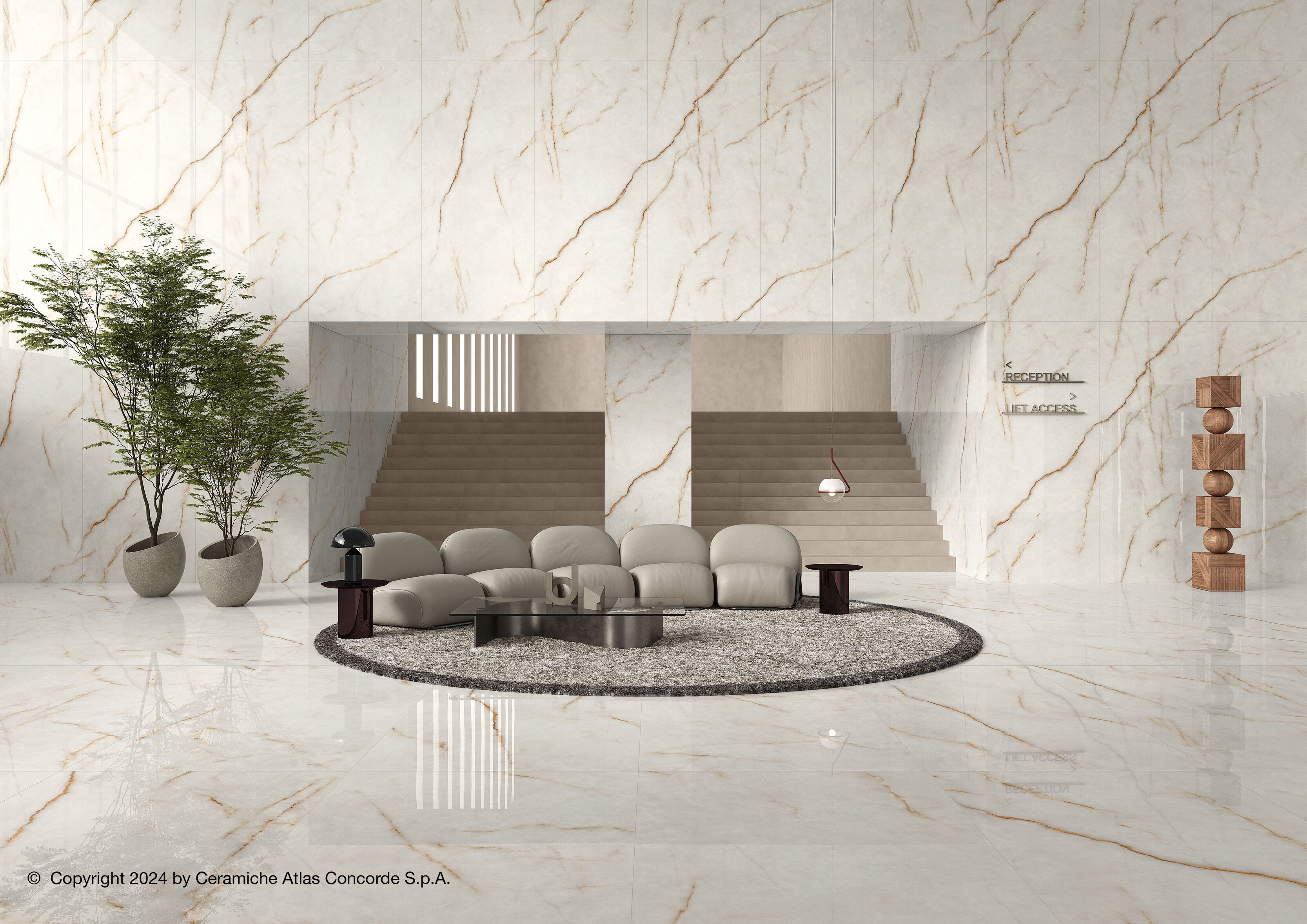 Пол / керамогранит с мраморным эффектом Atlas Concorde Marvel Diva ARCH-00083250 - Вид №15