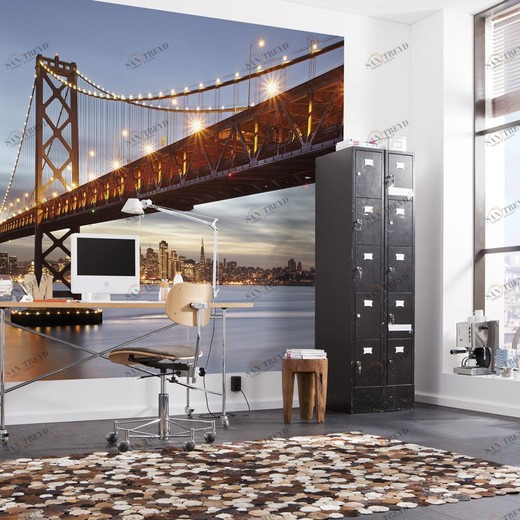 8-733-Bay-Bridge Фотообои Komar Scenics Edition 2 2.54х3.68 м 8733BAYBRIDGE