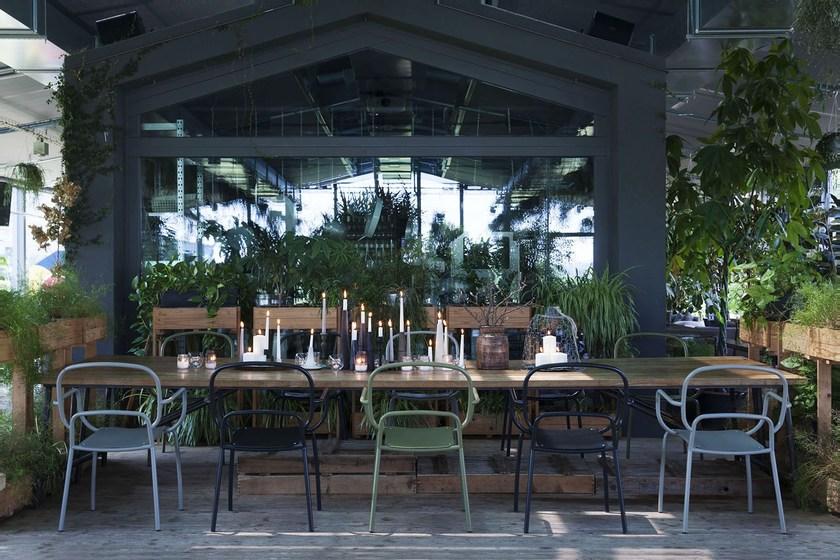 CHAIRS & MORE Стул из лакированного металла с подлокотниками Moyo sun-id-1467028 - Вид №12