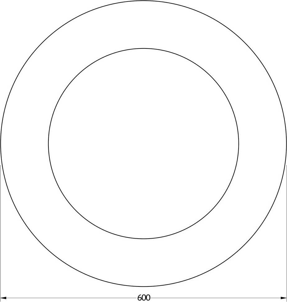 BY 0314 Зеркало на стеклянном основании EVOFORM Double - Вид №1