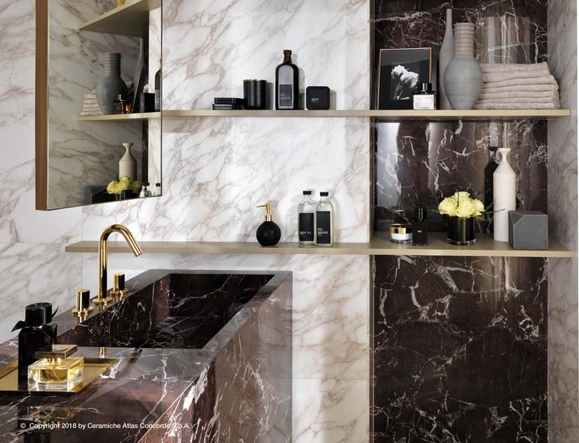 Atlas Concorde Белая плитка для стен с эффектом мрамора Marvel edge sun-id-1389286 - Вид №46