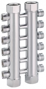 EMMETI Копланарный стальной коллектор Collettori, cassette e valvole a sfera motorizzate