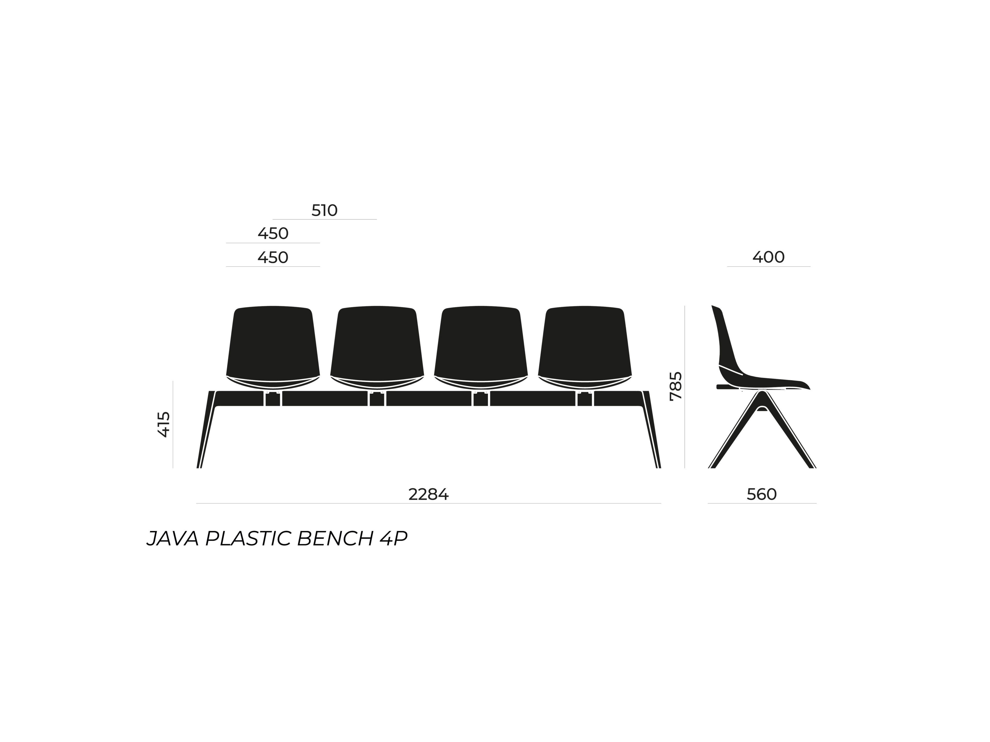 Сидя на полу бар Nahu Java Plastic Bench ARCH-00057148 - Вид №11