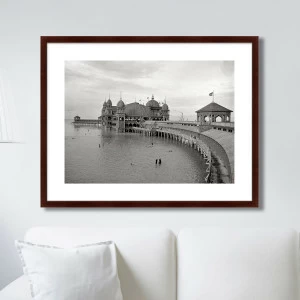 Фотокартина в раме 78,5х100 см Great Salt Lake, Utah, USA, 1900г. КАРТИНЫ В КВАРТИРУ  264681 Серый