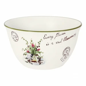 Салатник керамический белый с фиолетовым большой "Букет" ANNA LAFARG LF CERAMICS БУКЕТ 00-3946692 Белый;фиолетовый