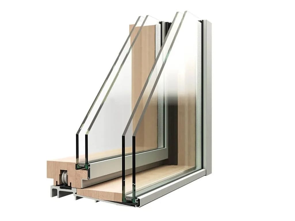 Алюминиевые деревянные раздвижные окна Caiframe RAY ARCH-00099979