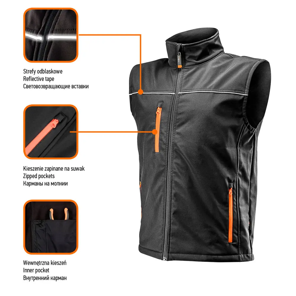 Жилет рабочий Neo Softshell цвет черный размер S/48 рост 164-170 см 82775390 STLM-2204436 Neò Нет - Вид №1