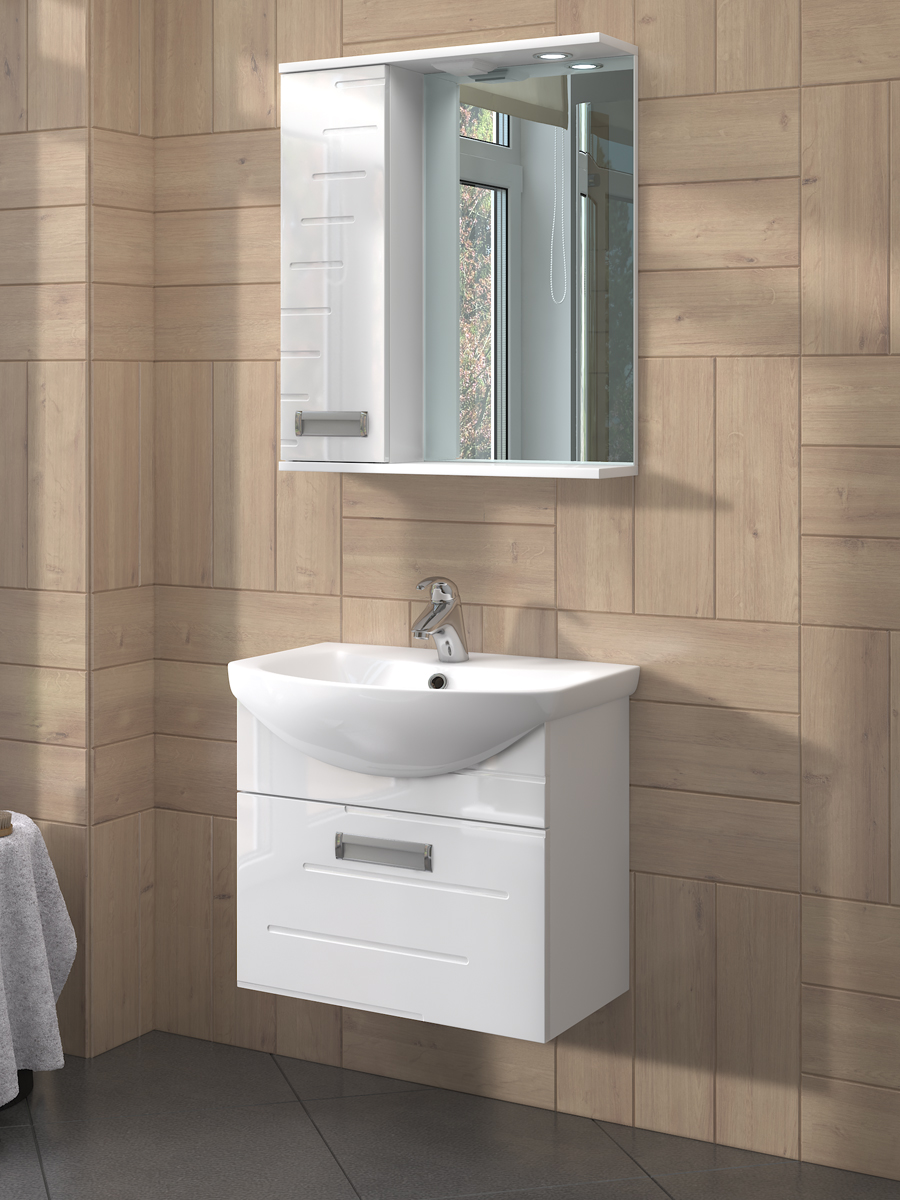 Тумба Diana 1-600 подвесная (под ум Балтика)610⨉450⨉520 мм белый Santreyd sun-id-665188 - Вид №3