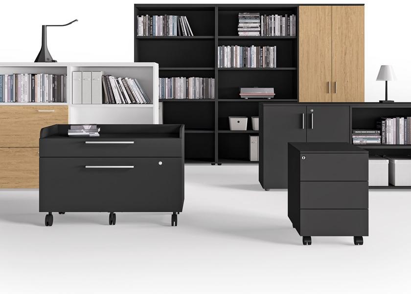 Sinetica Низкая офисная кладовая с распашными дверцами с замком Operative cabinets sun-id-1462148 - Вид №1