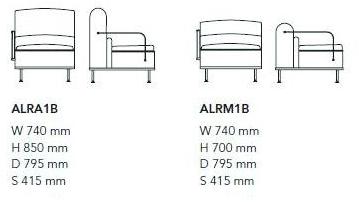 Mobboli Кресло из ткани с подлокотниками Alpe sun-id-1510159 - Вид №7