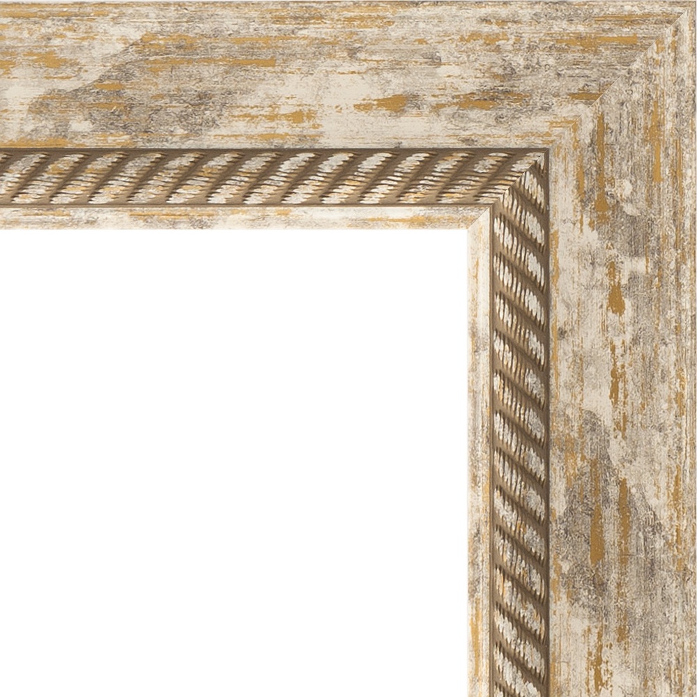 BY 4091 Зеркало с гравировкой в багетной раме - прованс с плетением 70 mm EVOFORM Exclusive-G - Вид №5