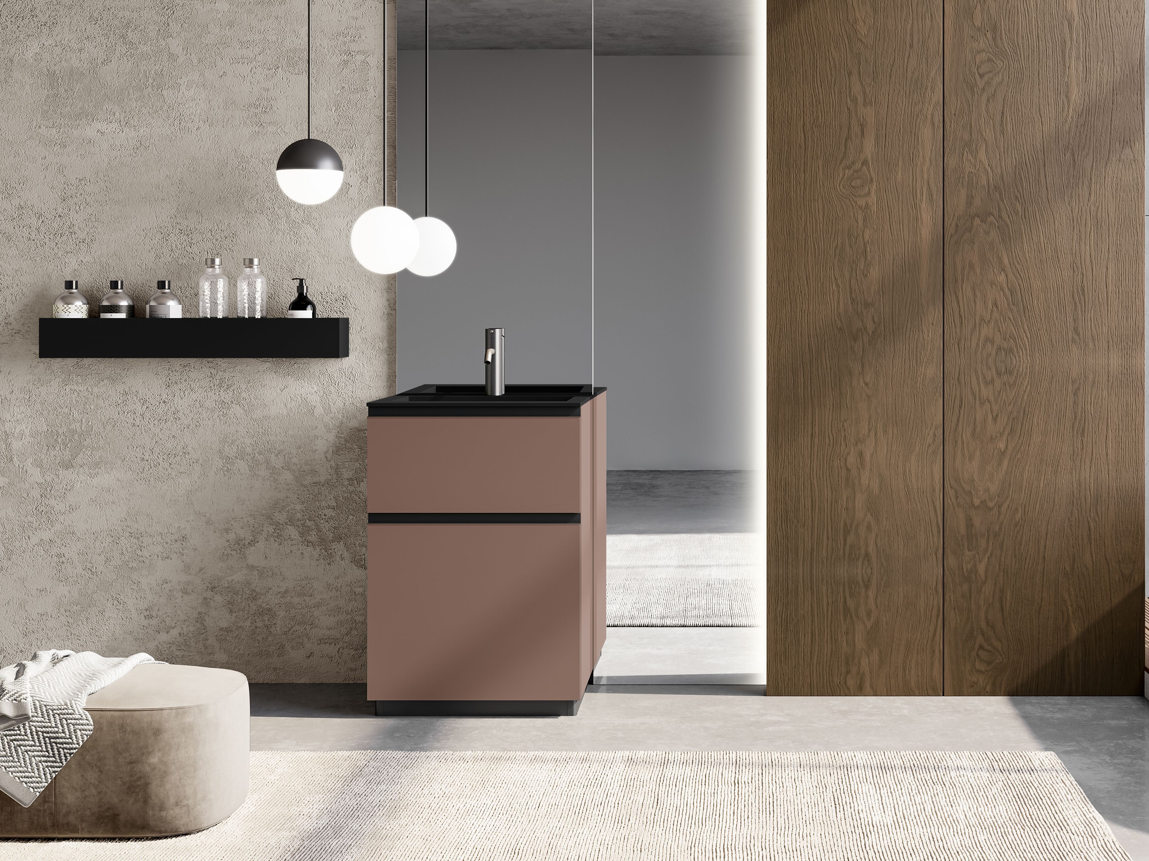 Шкаф для умывальника Fenix с зеркалом Birex Lapis ARCH-00081952