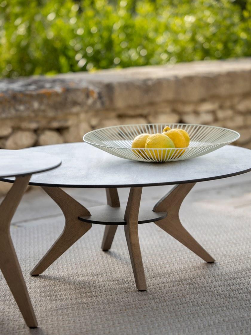 Les jardins Круглый деревянный журнальный столик Selva Ta08100 - Вид №2