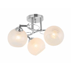 Люстра потолочная Gino, 3 лампы, 8 м², цвет хром/белый